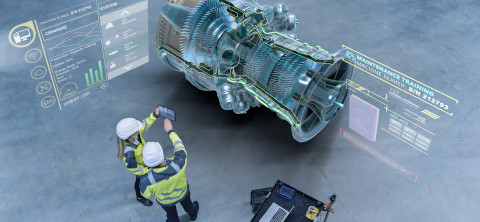 visualize the details of aircraft engine using mixed reality